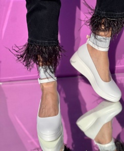 Pantofi Casual Cod:W-32 White