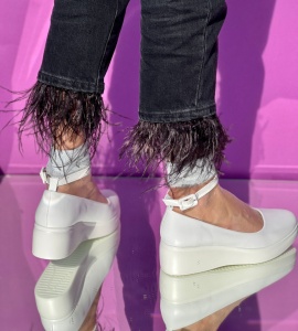 Pantofi Casual Cod:W-32 White