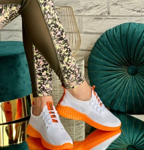 Pantofi sport cod: 7A-7 White/Orange