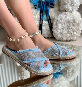 Papuci Dama cod: 99886-4 Blue/Silver