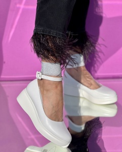 Pantofi Casual Cod:W-32 White