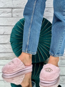 Papuci de Casa Cod: Crown 01 Pink