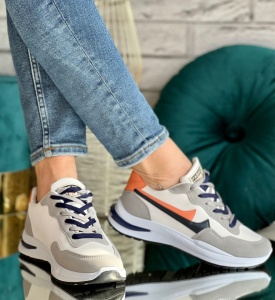 Pantofi sport cod:B088 White/Orange