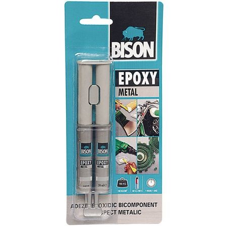 Adeziv bicomponent pentru metal Bison Epoxy, 2x12ml, blister