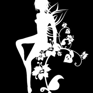 STICKER DECO - BLACK AND WHITE WOMAN
