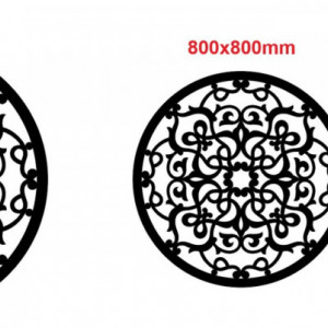 Tablou traforat Medalion Flower ALB 5mm