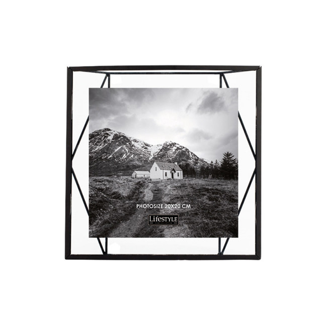 Rama Foto Neagra Transparenta Din Metal Si Sticla Pentru Perete 25x26 Cm Nuri Lifestyle Home Collection