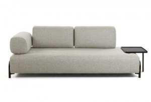 Canapea bej din textil si metal pentru 3 persoane Compo Big Tray La Forma
