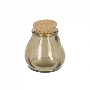 Borcan maro din sticla reciclata si pluta 400 ml Rohan Kave Home