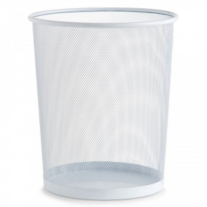 Cos de gunoi alb din metal 29,5x35 cm pentru birou Mesh Paper Trash Big Zeller