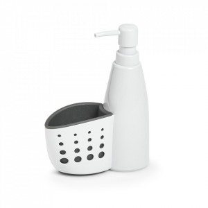 Dispenser sapun lichid alb/gri din plastic 350 ml Joel Zeller