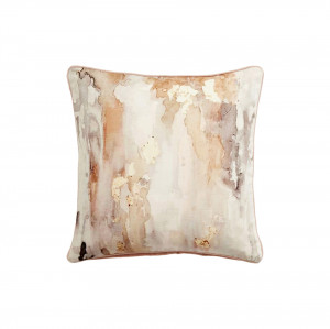 Fata de perna patrata multicolora din catifea si bumbac 45x45 cm Water Nude Nordal