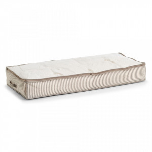 Organizator bej din fleece Underbed Storage Bag Stripes Zeller