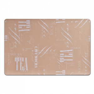 Protectie masa dreptunghiulara bej/alba din plastic 28,5x43,5 cm Mocha Zeller