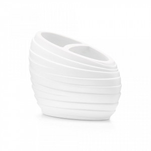 Suport alb din polirasina 8,9x12,5 cm pentru periuta dinti Abstract Tumbler Double Zeller
