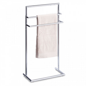 Suport argintiu din metal pentru prosoape Towel Rack Decor Chromed Zeller