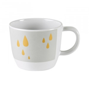 Cana gri/galben din melamina 220 ml Contour Grey Yellow Done by Deer