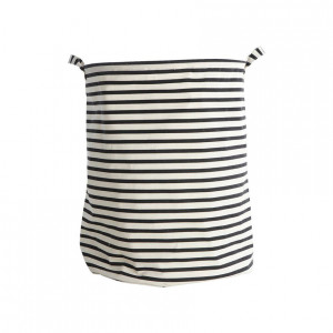 Cos de rufe alb/negru din bumbac si poliester 40x50 cm Stripes House Doctor