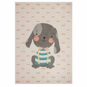 Covor crem/gri pentru copii 170x120 cm Puppy Berry Zala Living