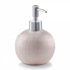 Dispenser sapun lichid roz din ceramica 375 ml Glitter Zeller