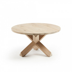 Masa cafea rotunda din lemn stejar 65 cm Lotus Kave Home