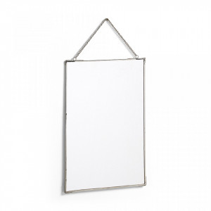 Oglinda dreptunghiulara cu rama argintie 24x36,5 cm Castell La Forma