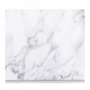 Panou antistropire alb din sticla pentru perete 50x56 cm Marble Zeller