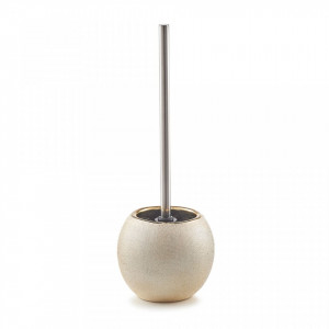Perie toaleta aurie/argintie din ceramica si inox Glitter Brush Gold Zeller