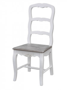 Scaun dining din lemn de plop si MDF Rimini White Livin Hill