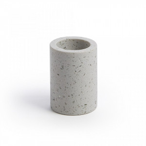 Suport alb terrazzo pentru periute dinti 10,5 cm Marimba La Forma