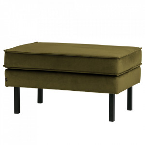 Taburet dreptunghiular oliv din catifea pentru picioare 54x84 cm Rodeo Be Pure Home
