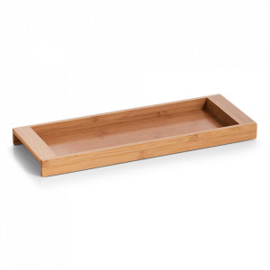 Tava decorativa dreptunghiulara maro din lemn 15x40 cm Storage Zeller