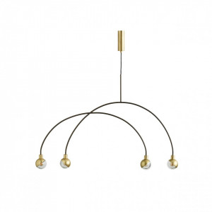 Candelabru alama cu 4 becuri Arc Mobile Brass 101 Copenhagen