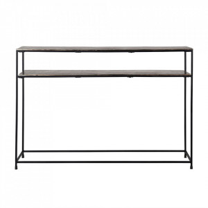 Consola aurie/neagra din aluminiu si fier 119 cm Chandon Side Richmond Interiors