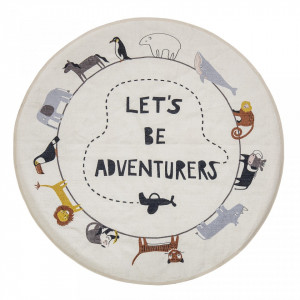 Covor rotund multicolor pentru copii din bumbac 130 cm Adventures Bloomingville