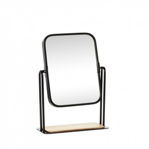 Oglinda dreptunghiulara cu rama neagra din metal 19x8x27 cm Hubsch