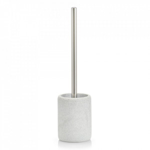 Perie toaleta gri/argintie din polirasina si inox Living Brush Zeller
