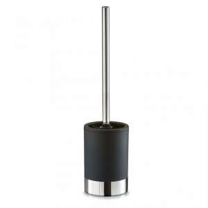 Perie toaleta neagra/argintie din plastic si inox Matt Black Brush Zeller