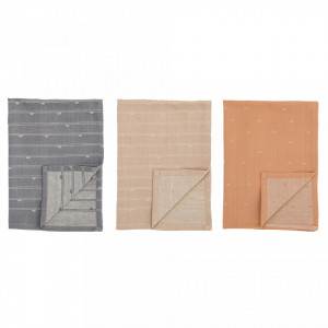 Set 3 prosoape multicolore din bumbac pentru bucatarie 50x70 cm Kitchen Bloomingville