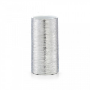 Suport argintiu din ceramica 7x13,5 cm pentru periuta dinti Brushed Tumbler Zeller