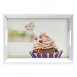 Tava dreptunghiulara multicolora din melamina 35x50 cm Cupcake Zeller