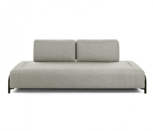 Canapea bej din textil si lemn pentru 3 persoane Compo Beige La Forma