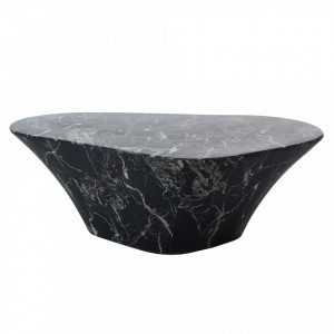 Masa cafea neagra din polirasina si fibra de sticla Oval Black Pols Potten