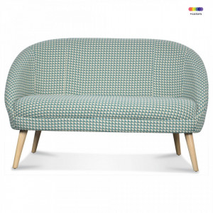 Canapea multicolora din textil si lemn pentru 2 persoane Gabriel Cube Two Opjet Paris