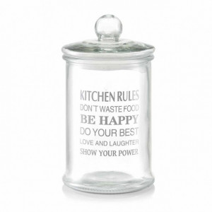 Borcan cu capac transparent din sticla 2,4 L Kitchen Rules Zeller