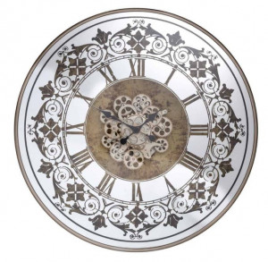 Ceas perete rotund multicolor din metal si sticla 82 cm Orvill Richmond Interiors