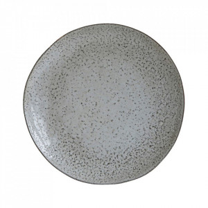 Farfurie intinsa gri/albastra din ceramica 27 cm Rustic House Doctor