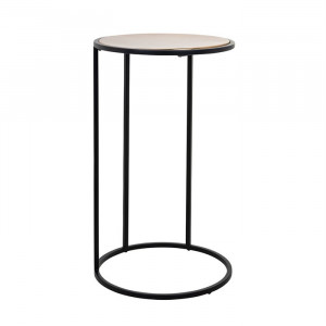 Masuta neagra din aluminiu si fier 36 cm Smithon Richmond Interiors