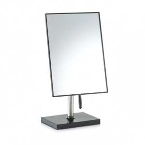 Oglinda cosmetica de masa dreptunghiulara neagra din inox si plastic 16x30 cm Bonnie Zeller