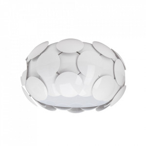 Plafoniera alba din metal si plastic cu 5 becuri Status Brilliant